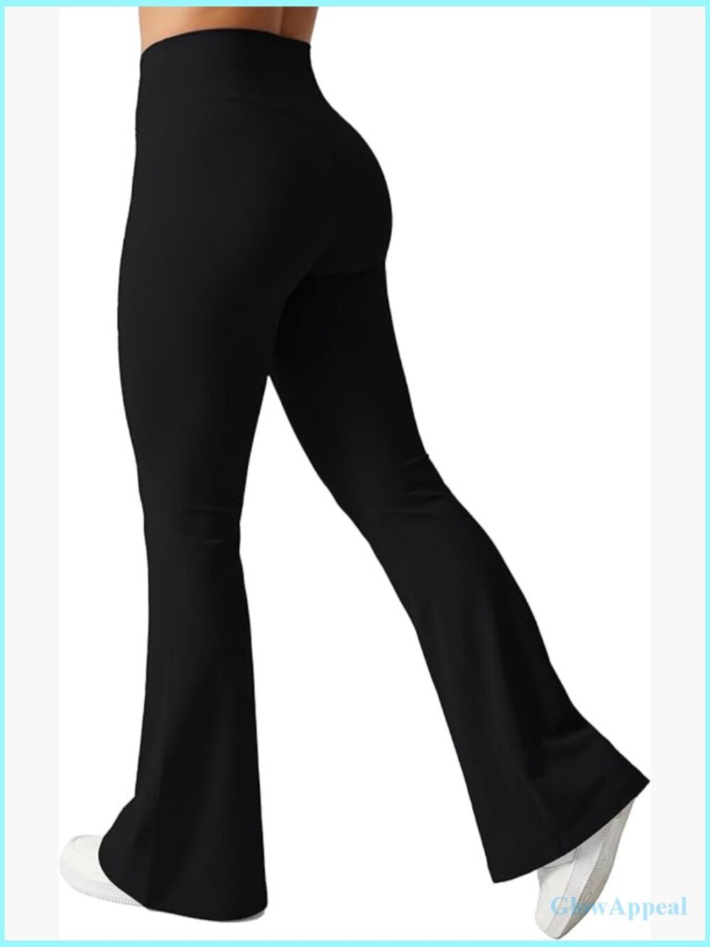 Crossover High Waisted Yoga Pants Tummy Control Wide Leg Bootcut Leggings